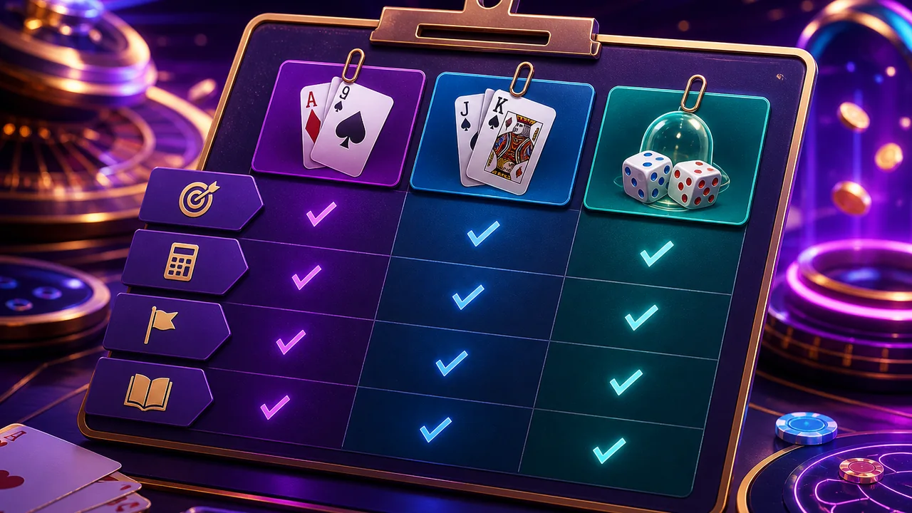 Bốn câu hỏi trước khi chọn bàn: checklist đọc luật baccarat blackjack tài xỉu u888